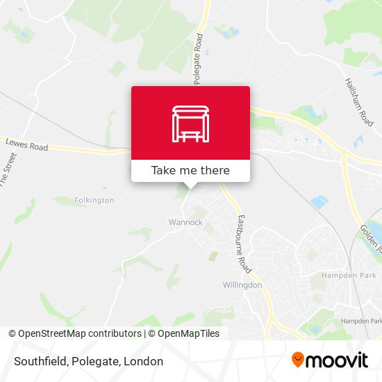 Southfield, Polegate map