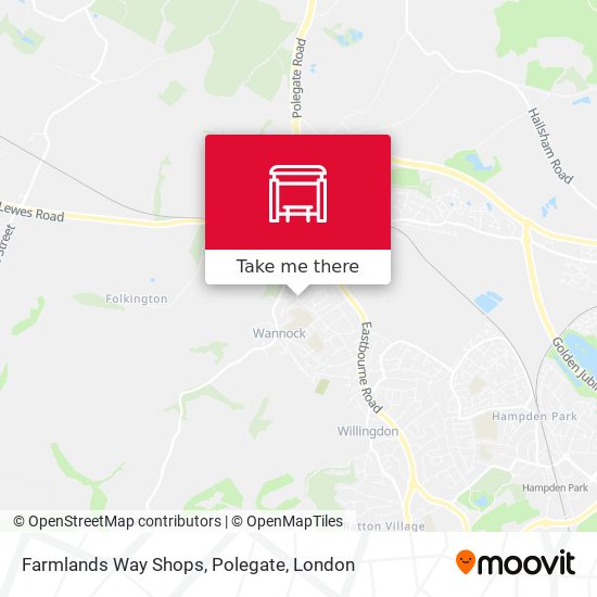 Farmlands Way Shops, Polegate map