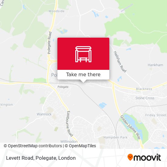 Levett Road, Polegate map