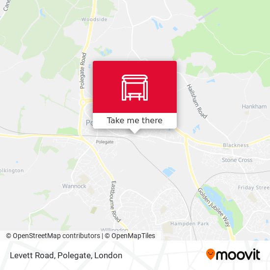 Levett Road, Polegate map