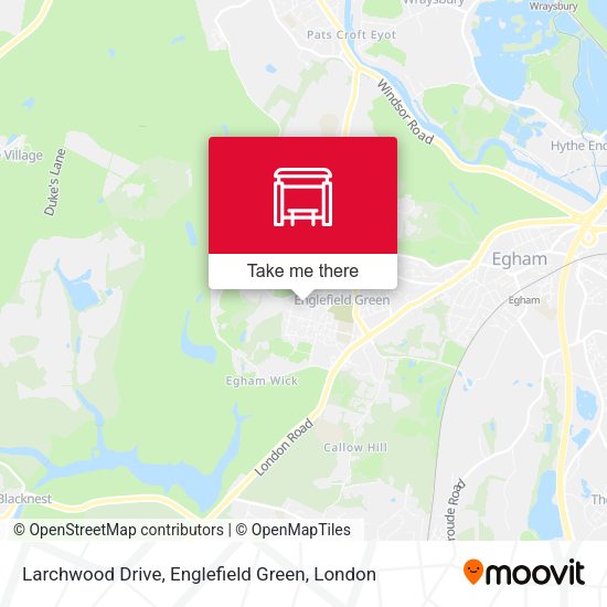 Larchwood Drive, Englefield Green map