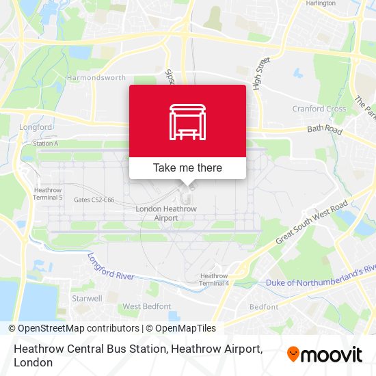 Heathrow Central Bus Station, Heathrow Airport map