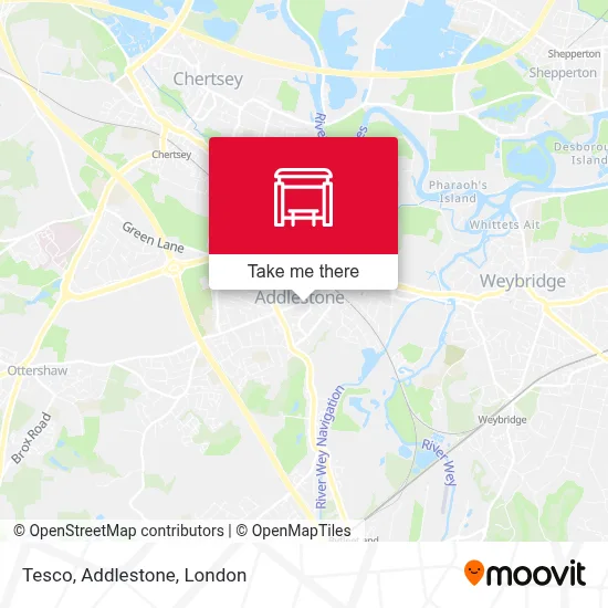 Tesco, Addlestone stop - Routes, Schedules, and Fares