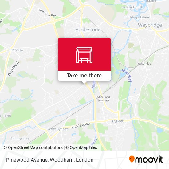 Pinewood Avenue, Woodham map
