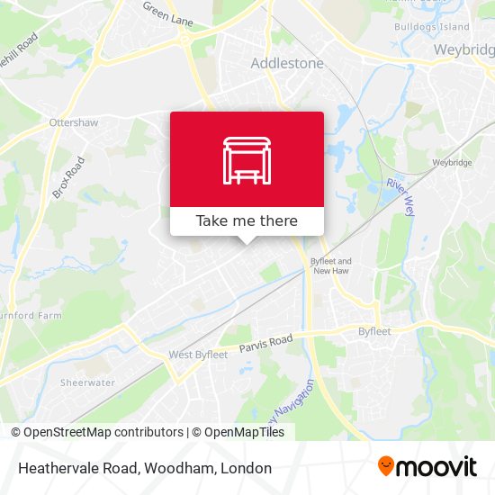 Heathervale Road, Woodham map