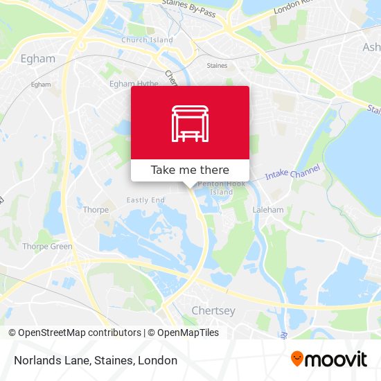 Norlands Lane, Staines map