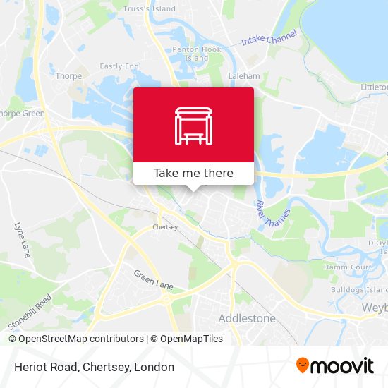 Heriot Road, Chertsey map