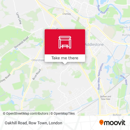 Oakhill Road, Row Town map