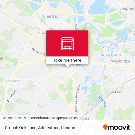 Crouch Oak Lane, Addlestone map