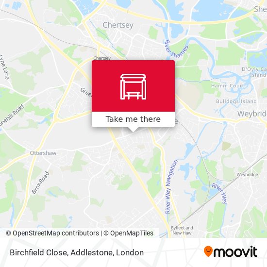 Birchfield Close, Addlestone map