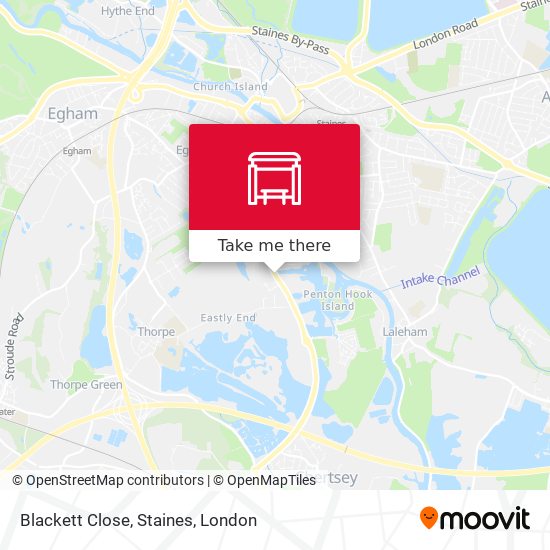 Blackett Close, Staines map
