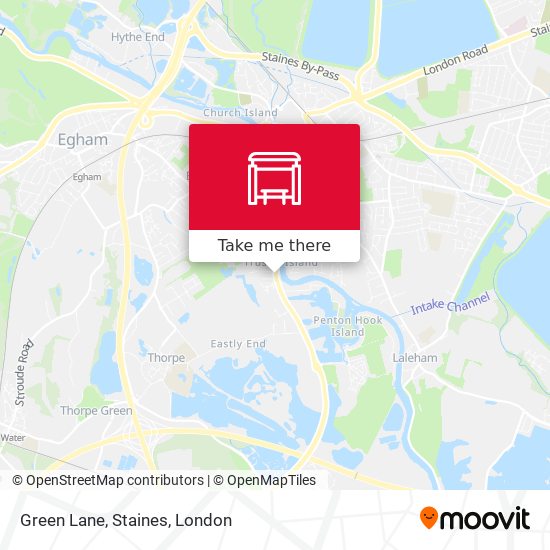 Green Lane, Staines map