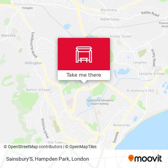 Sainsbury'S, Hampden Park map