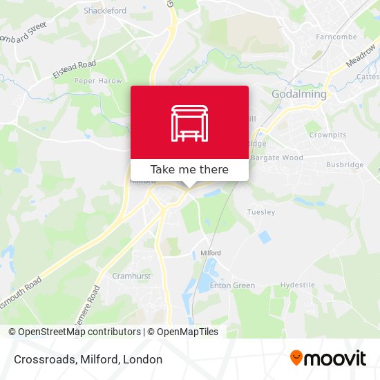 Crossroads, Milford map