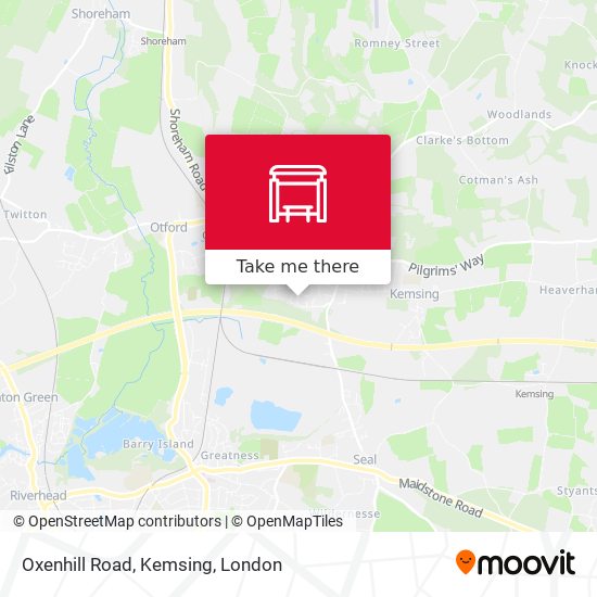 Oxenhill Road, Kemsing map