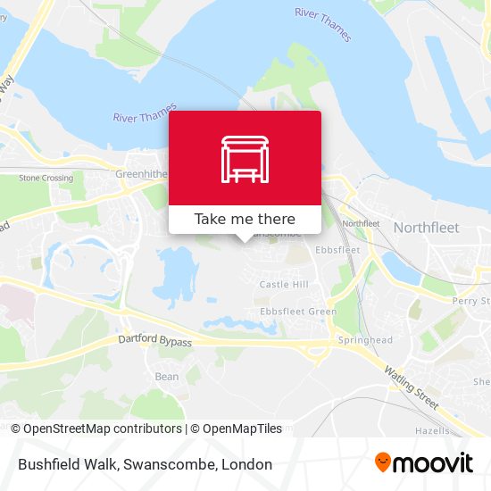 Bushfield Walk, Swanscombe map