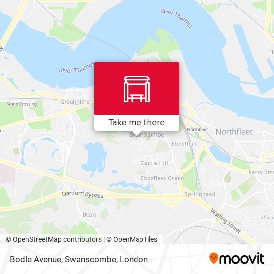 Bodle Avenue, Swanscombe map