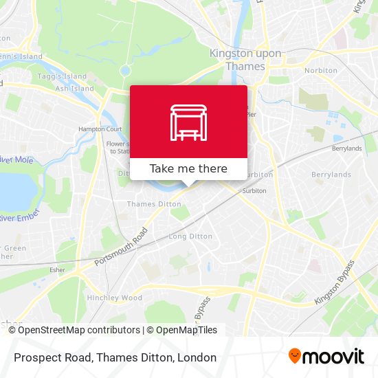 Prospect Road, Thames Ditton map