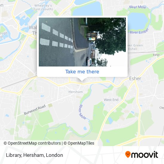 Library, Hersham map