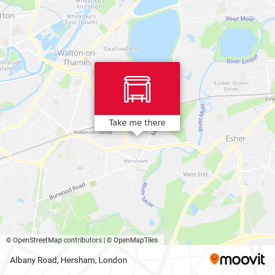 Albany Road, Hersham map