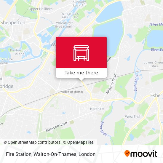 Fire Station, Walton-On-Thames map