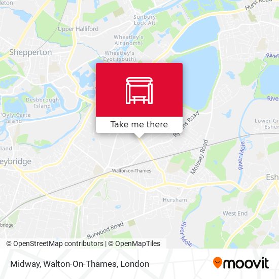 Midway, Walton-On-Thames map