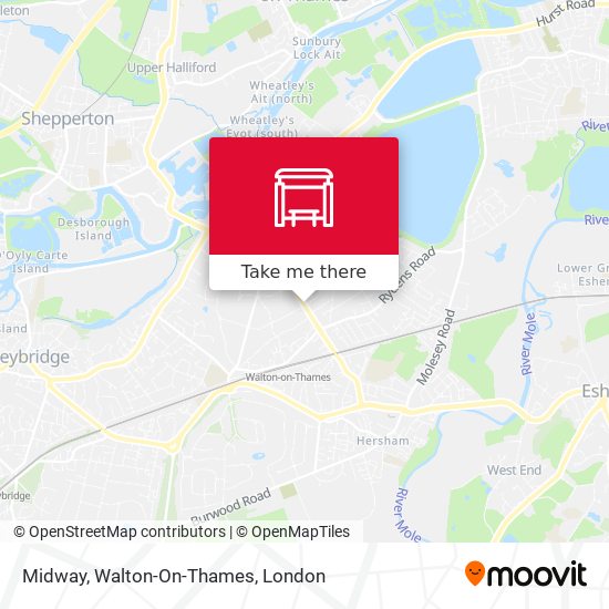 Midway, Walton-On-Thames map