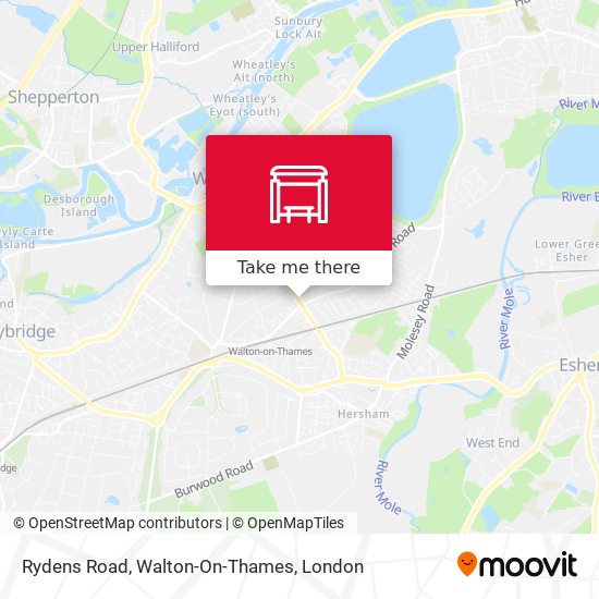 Rydens Road, Walton-On-Thames map
