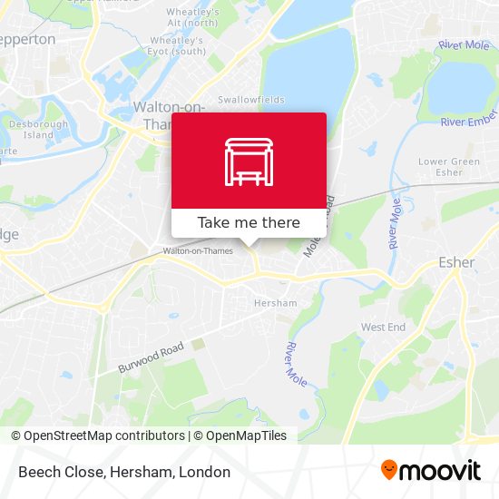 Beech Close, Hersham map