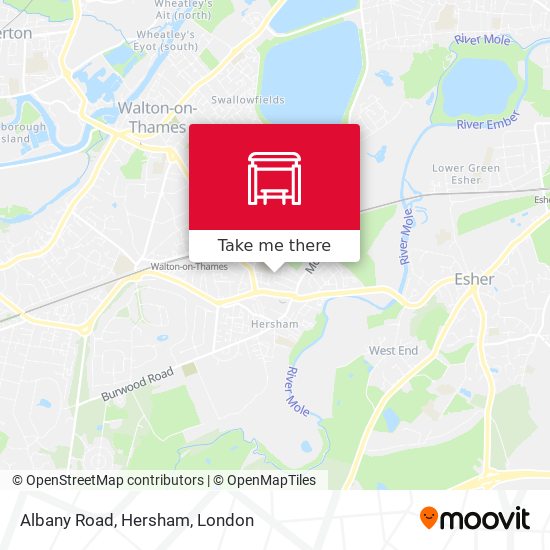 Albany Road, Hersham map