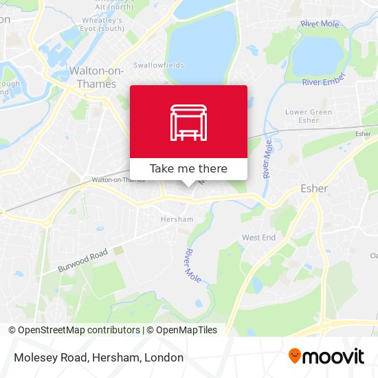 Molesey Road, Hersham map
