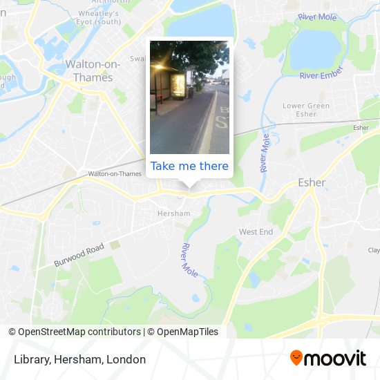 Library, Hersham map