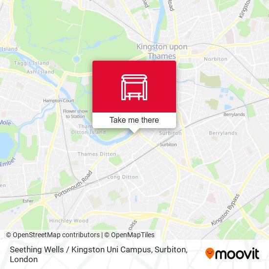 Seething Wells / Kingston Uni Campus, Surbiton map
