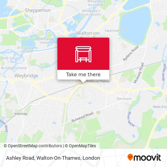 Ashley Road, Walton-On-Thames map