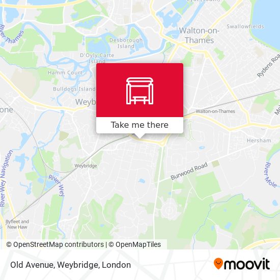 Old Avenue, Weybridge map
