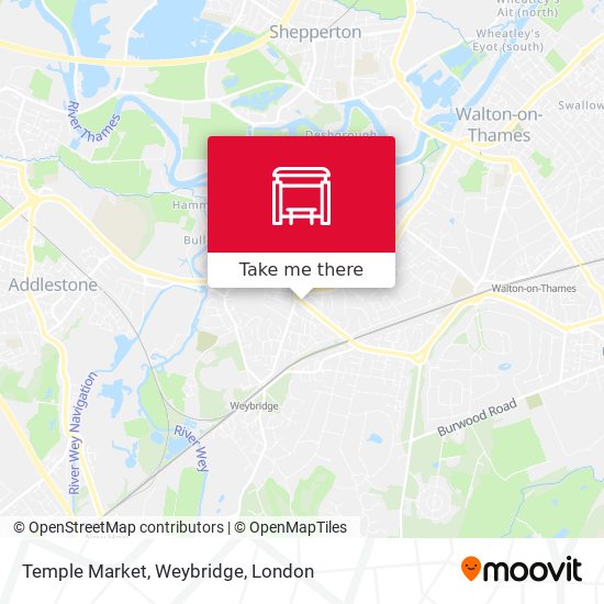 Temple Market, Weybridge map