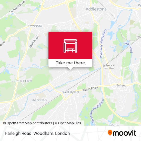 Farleigh Road, Woodham map