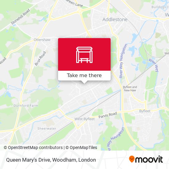 Queen Mary's Drive, Woodham map