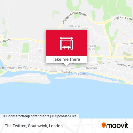 The Twitten, Southwick map