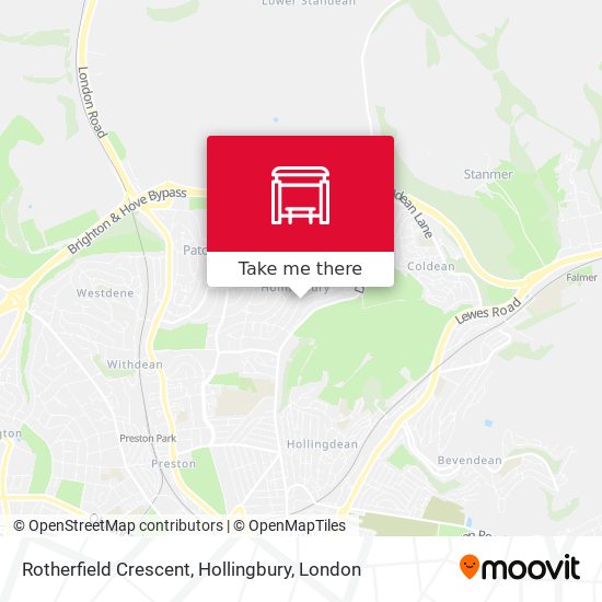 Rotherfield Crescent, Hollingbury map
