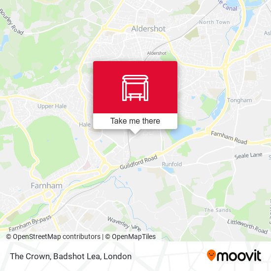 The Crown, Badshot Lea map