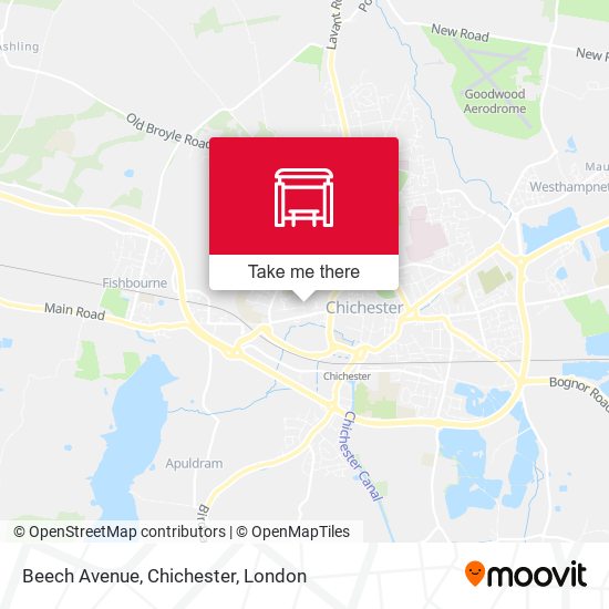 Beech Avenue, Chichester map