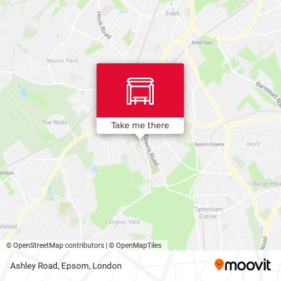 Ashley Road, Epsom map