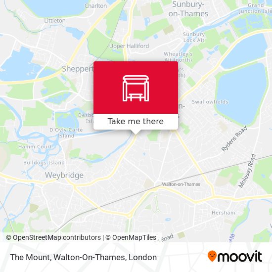 The Mount, Walton-On-Thames map