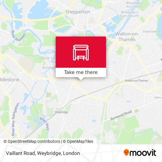 Vaillant Road, Weybridge map