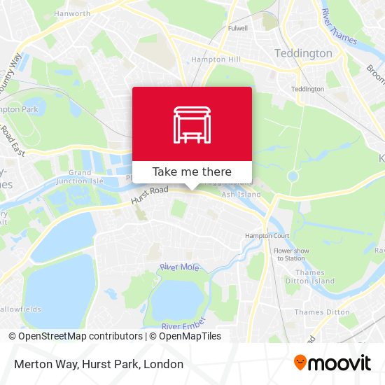 Merton Way, Hurst Park map