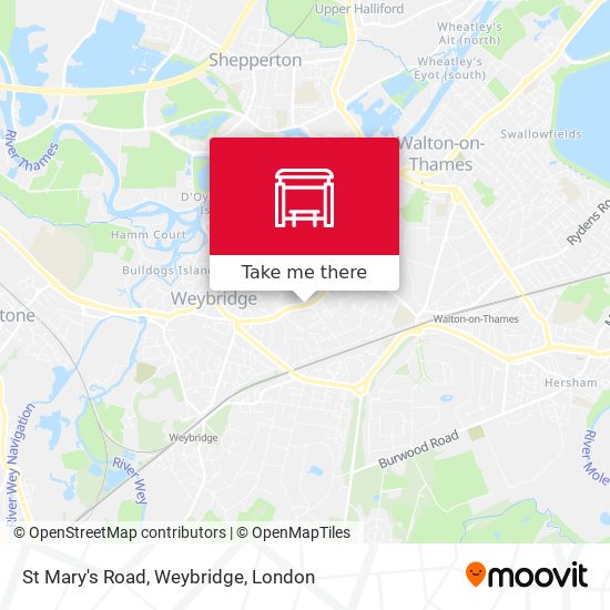 St Mary's Road, Weybridge map