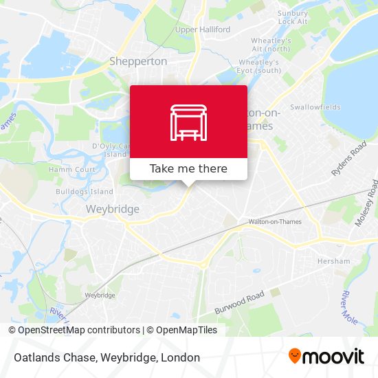 Oatlands Chase, Weybridge map