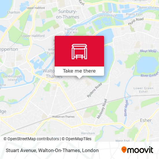 Stuart Avenue, Walton-On-Thames map