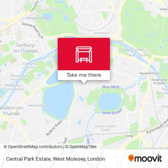 Central Park Estate, West Molesey map